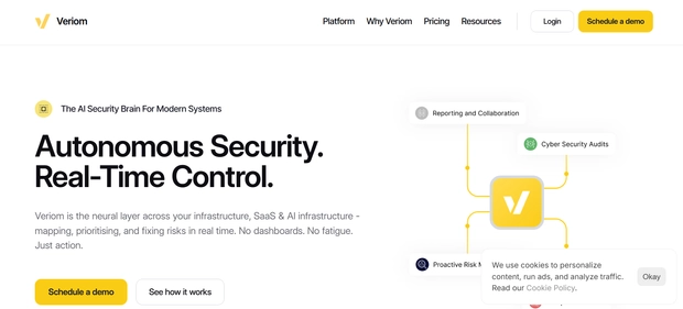 Veriom homepage