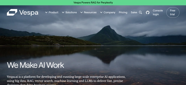 Vespa AI homepage