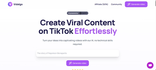 Vidalgo homepage