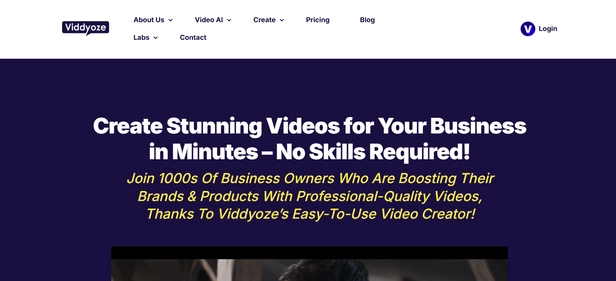 Viddyoze homepage